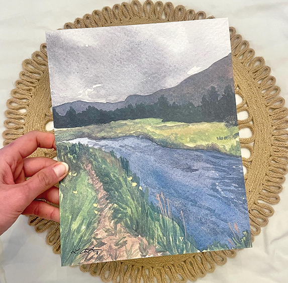 BristlesandDesign Art Print - “Quiet River&quot;