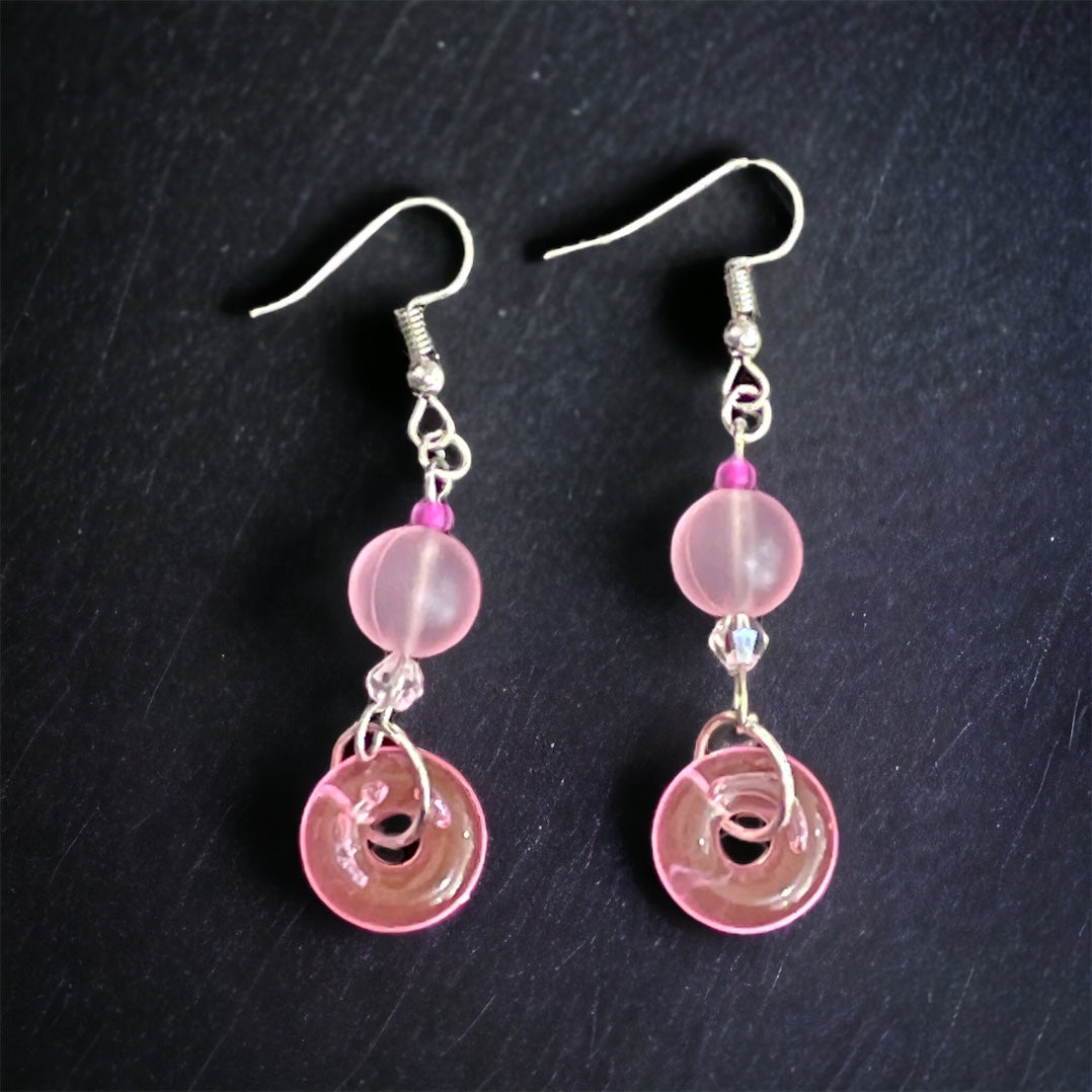Steamed Stardust Earrings - Pink Chandelier
