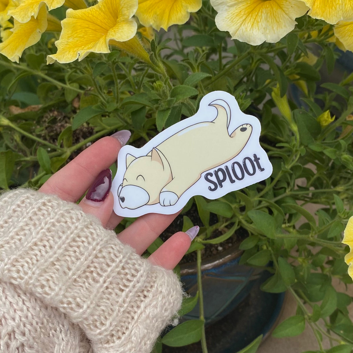 Vinyl Sticker - Sploot – Leaf and Petal