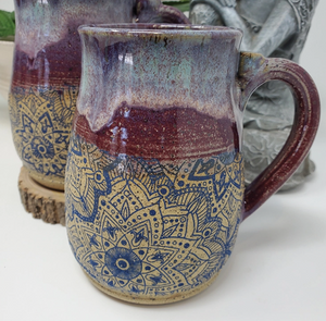 Turtle Hollow Pottery Mug - Mandala