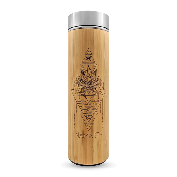 Bamboo Water Bottle - Namaste (16.9 oz)