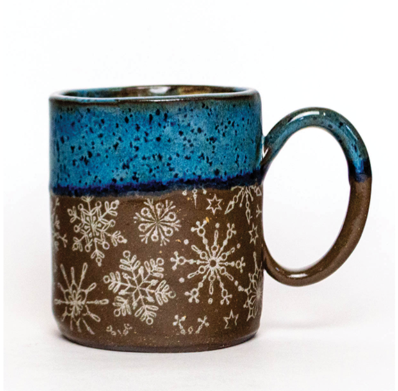 Winter Snowflake Blue Mug (14oz)