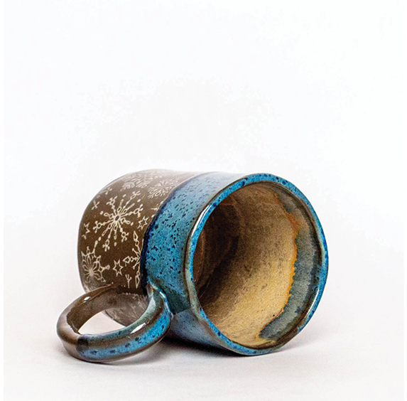 Winter Snowflake Blue Mug (14oz)