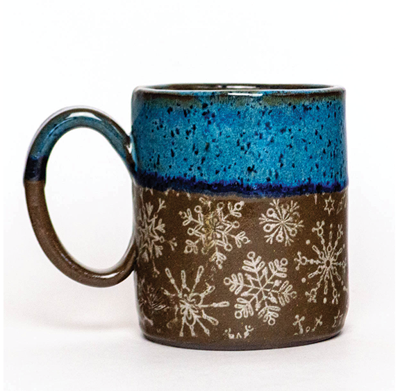 Winter Snowflake Blue Mug (14oz)