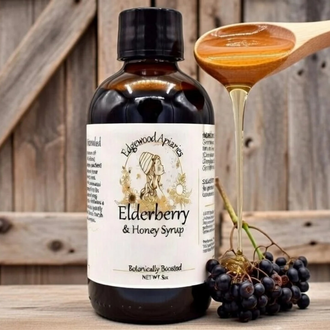 Edgewood Apiaries - Elderberry &amp; Honey Syrup