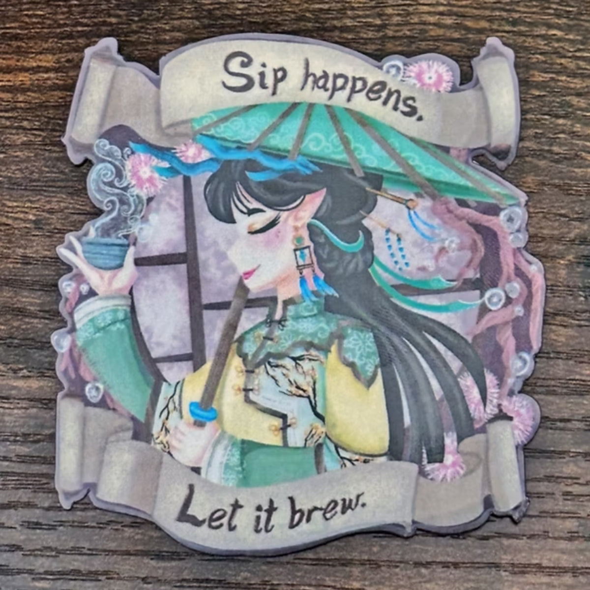 Let it Brew (Green Tea) Sticker