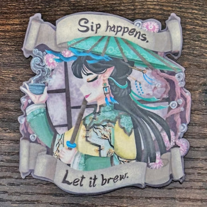 Let it Brew (Green Tea) Sticker