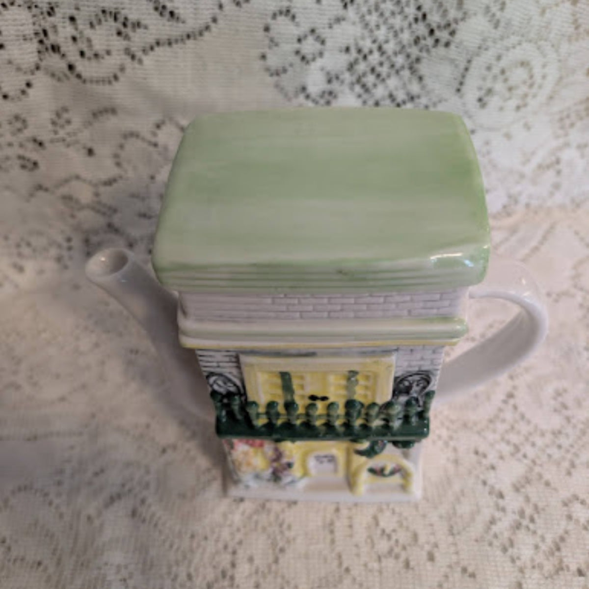 Vintage Cottage House Teapot