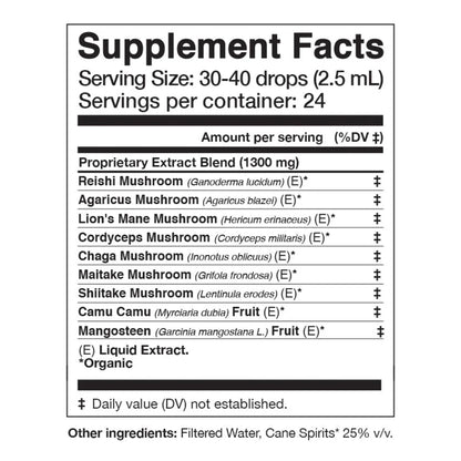 Adaptogenic Tonic - 7 Mushroom, Camu Camu, Mangosteen