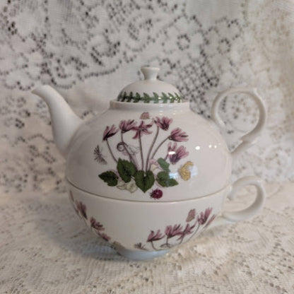 Vintage Portmeirion "Botanic Garden" Tea-for-One Set – Cyclamen