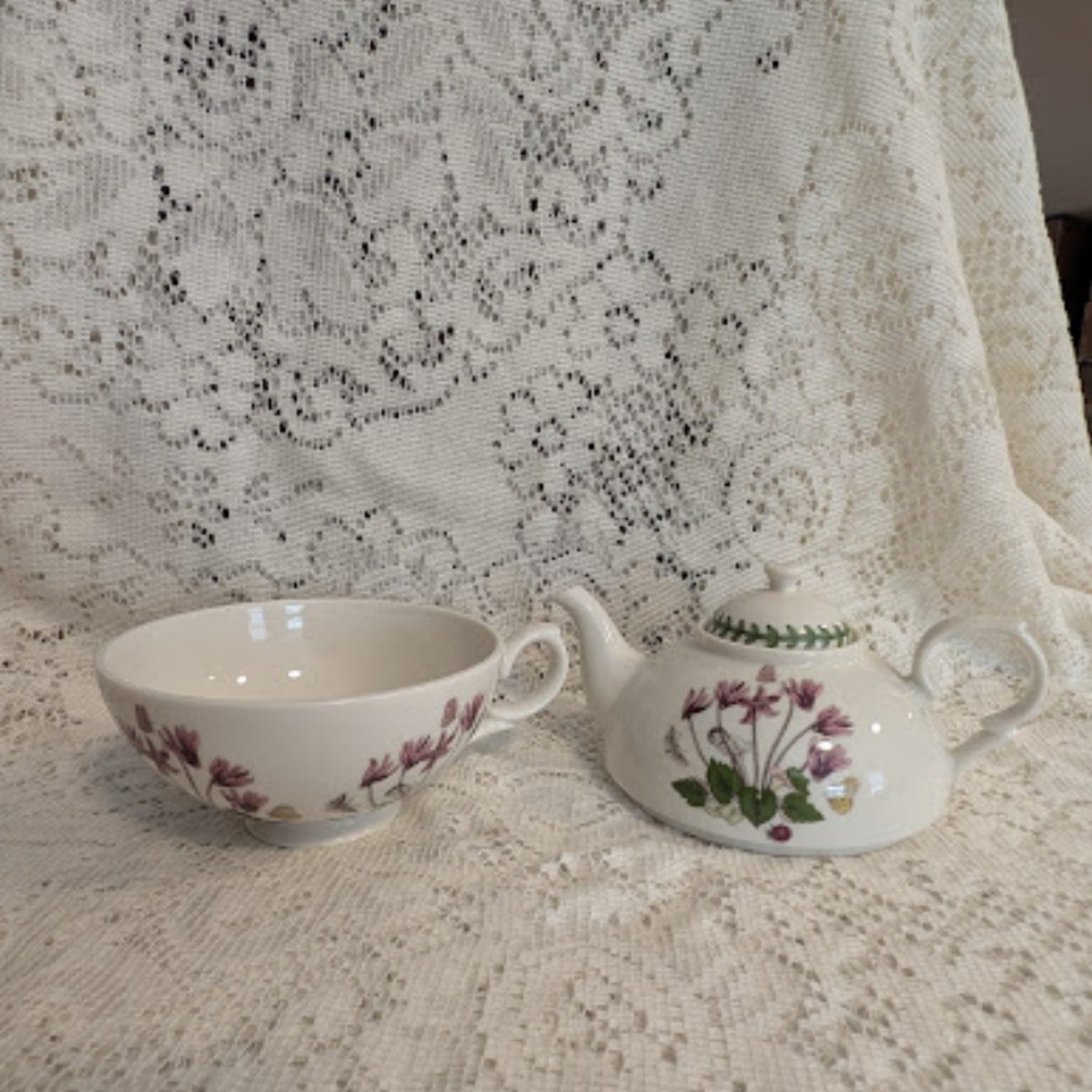 Vintage Portmeirion "Botanic Garden" Tea-for-One Set – Cyclamen