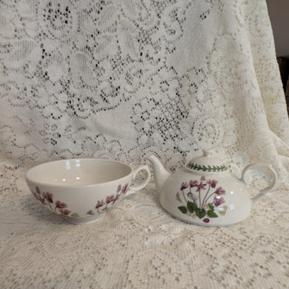 Vintage Portmeirion "Botanic Garden" Tea-for-One Set – Cyclamen