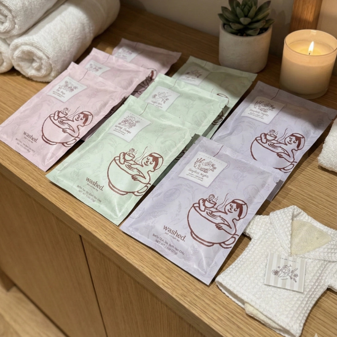 Washed Bath Tea Bags