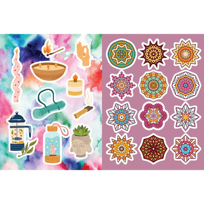 Calming, Medatative &amp; Mindful Coloring Sticker &amp; Activity Book