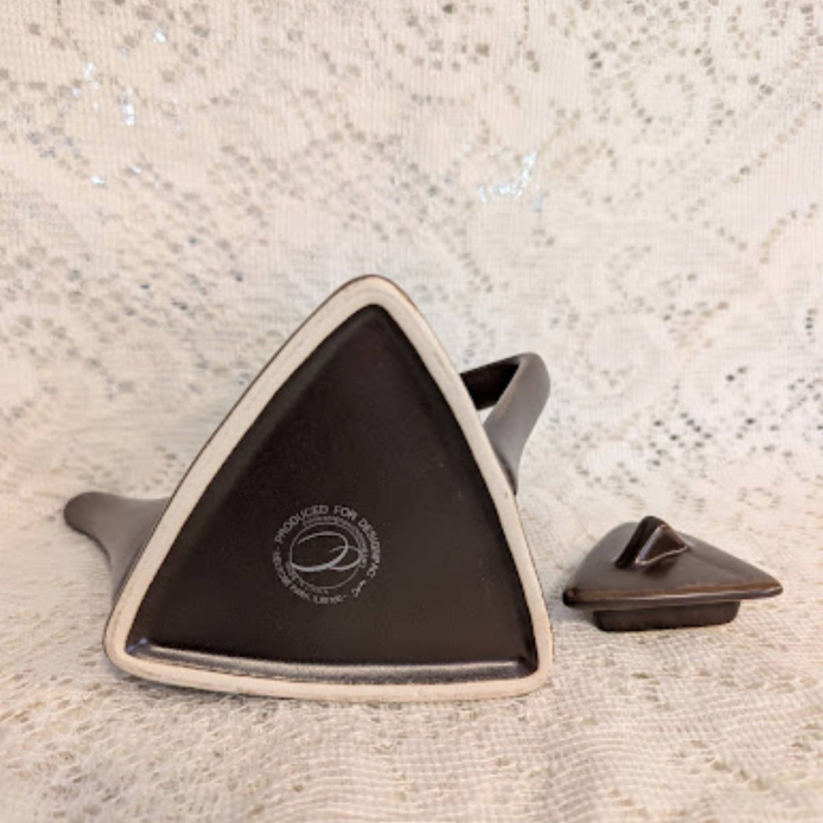 Vintage Dansk Designs France Modern Brown Stoneware Teapot