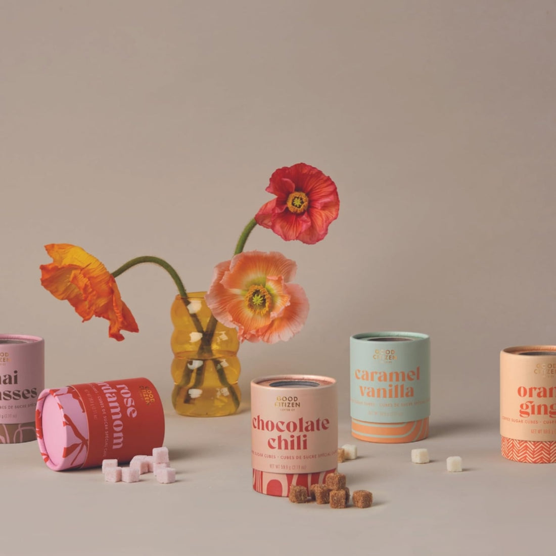 Rose Cardamom Sugar Cubes