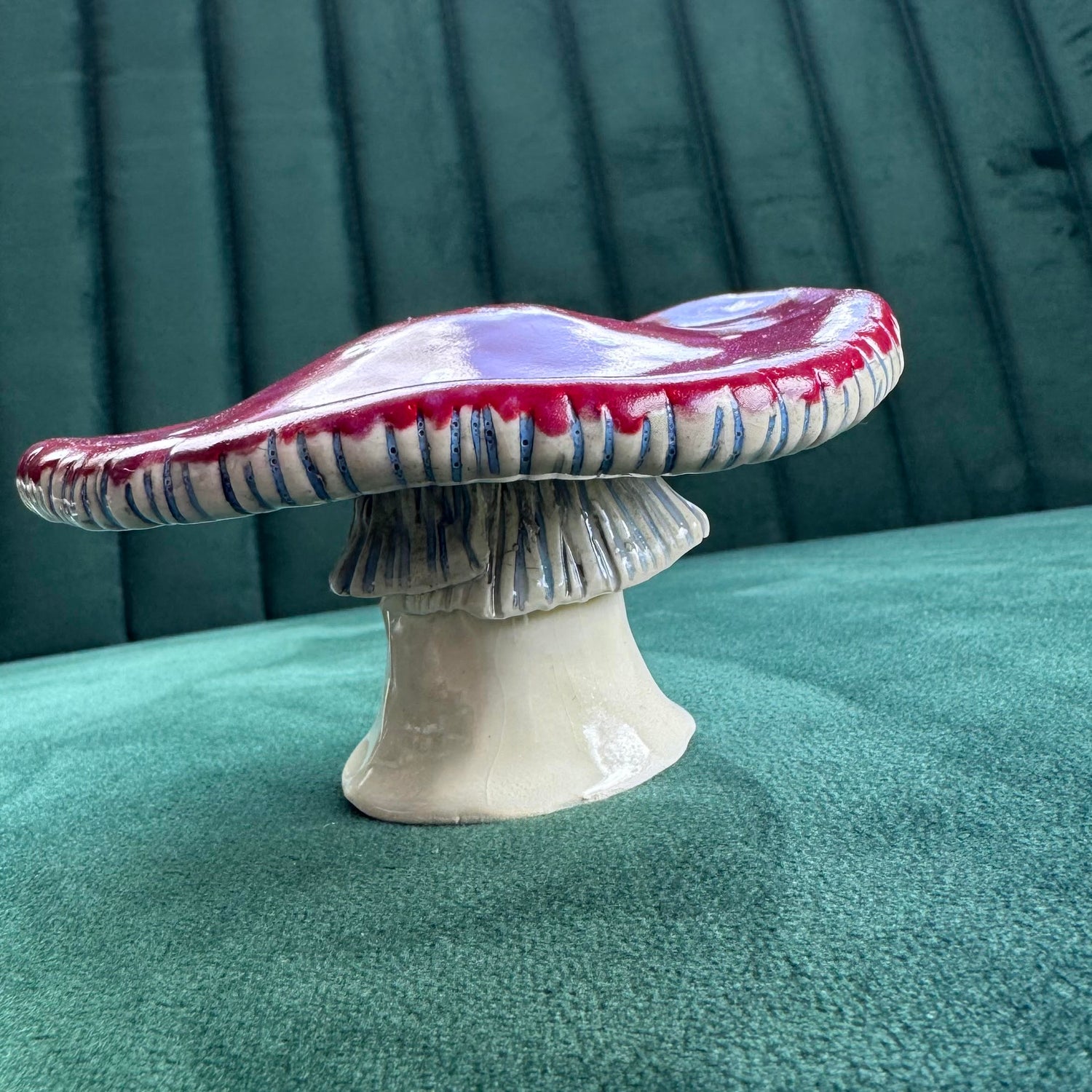Pottery by Caiti - Mushroom Incense Holder