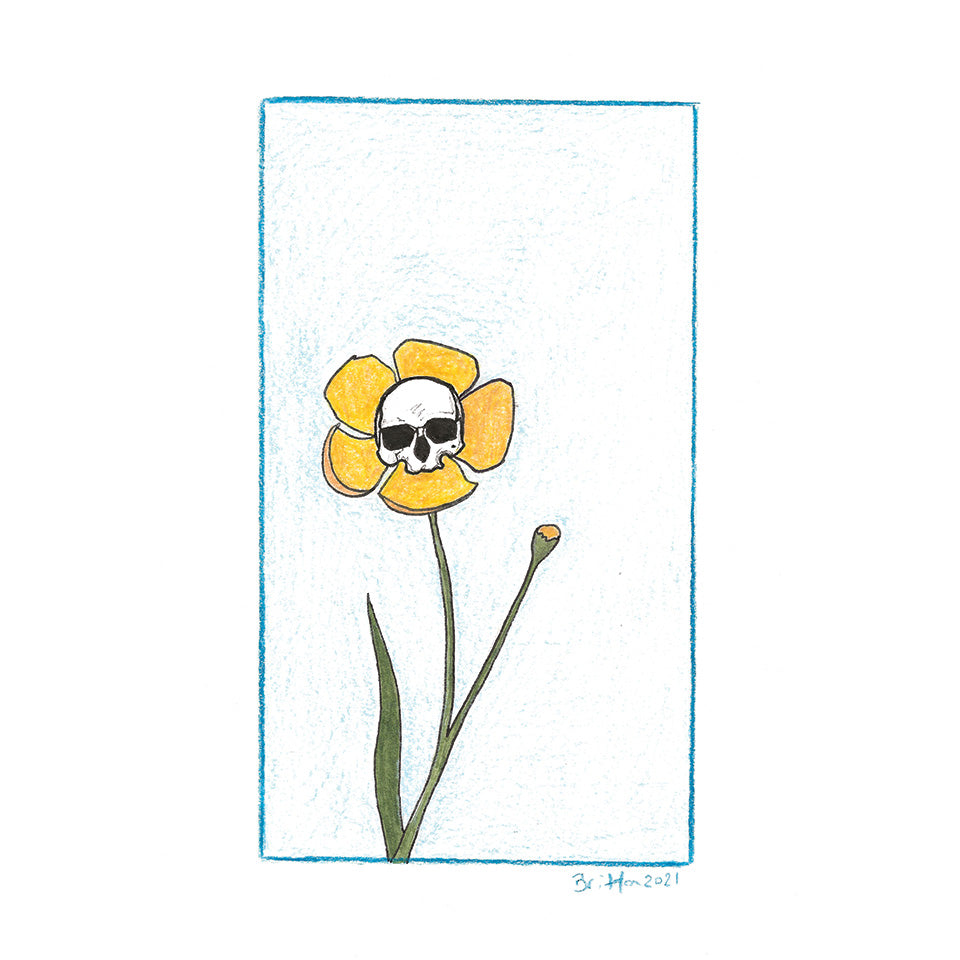 &quot;Daffodil Skull&quot; by Britta Gomez