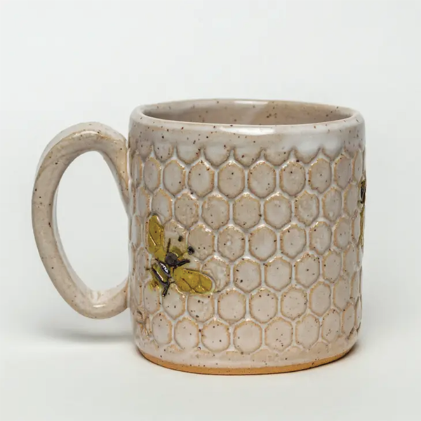 White-Terracotta Bee Mug (10oz)