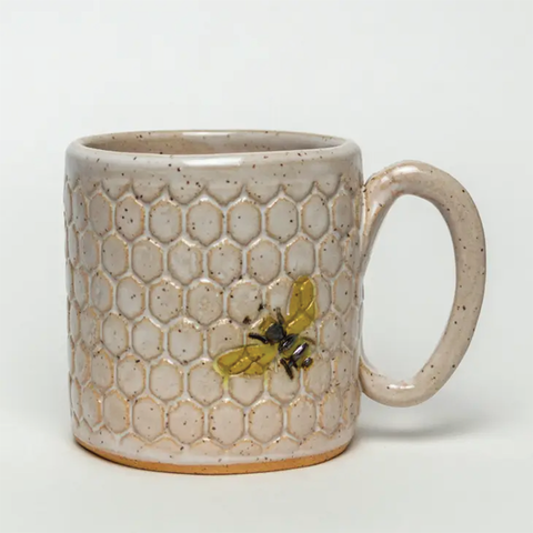 White-Terracotta Bee Mug (10oz)