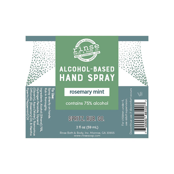 Hand Spray (Alcohol-Based) - Rosemary Mint