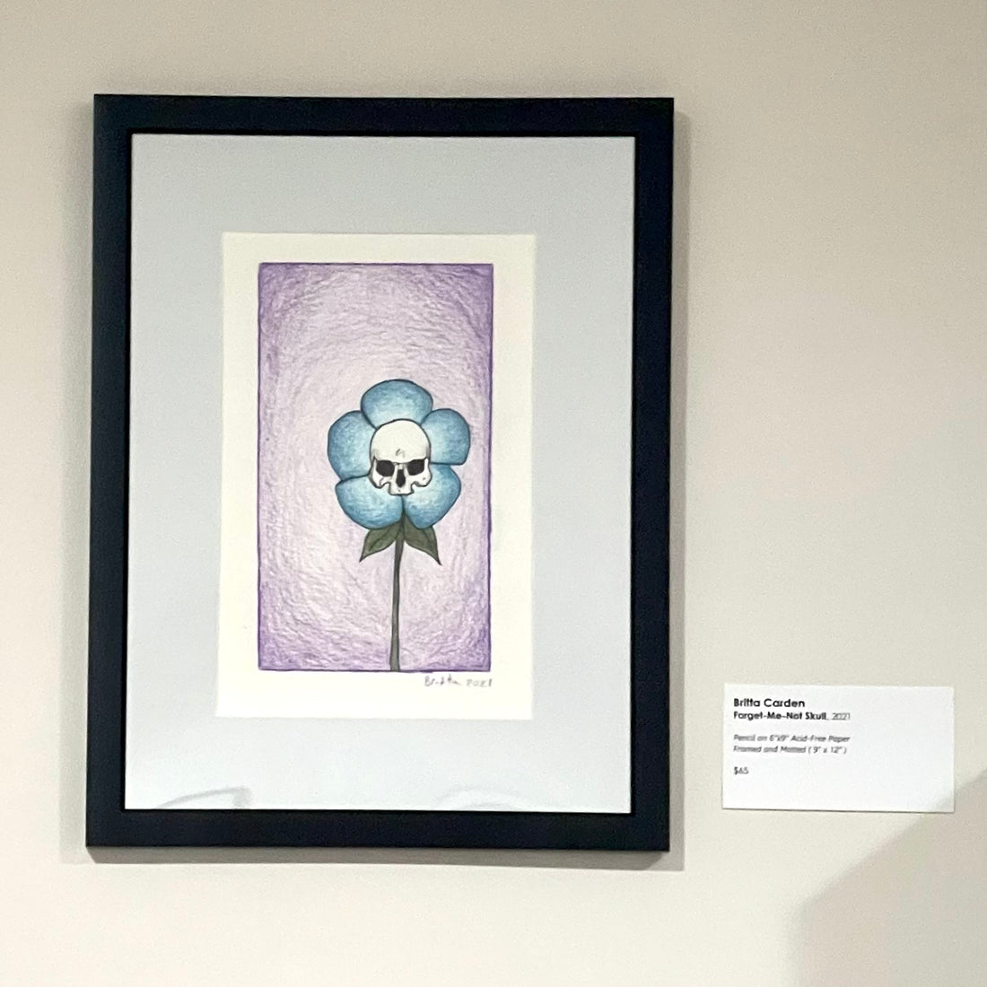 "Forget-Me-Not Skull" by Britta Gomez