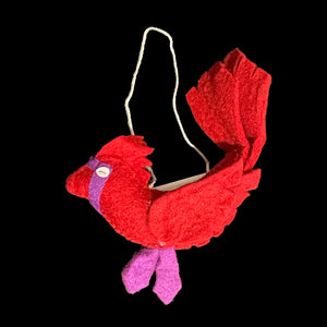 Handmade Felt Ornament - Cardinal