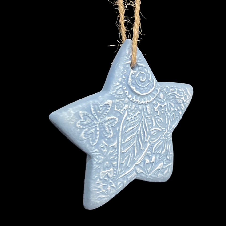 Embossed Clay Ornament - Star