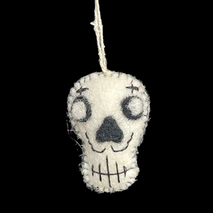 Handmade Felt Ornament - Skulls