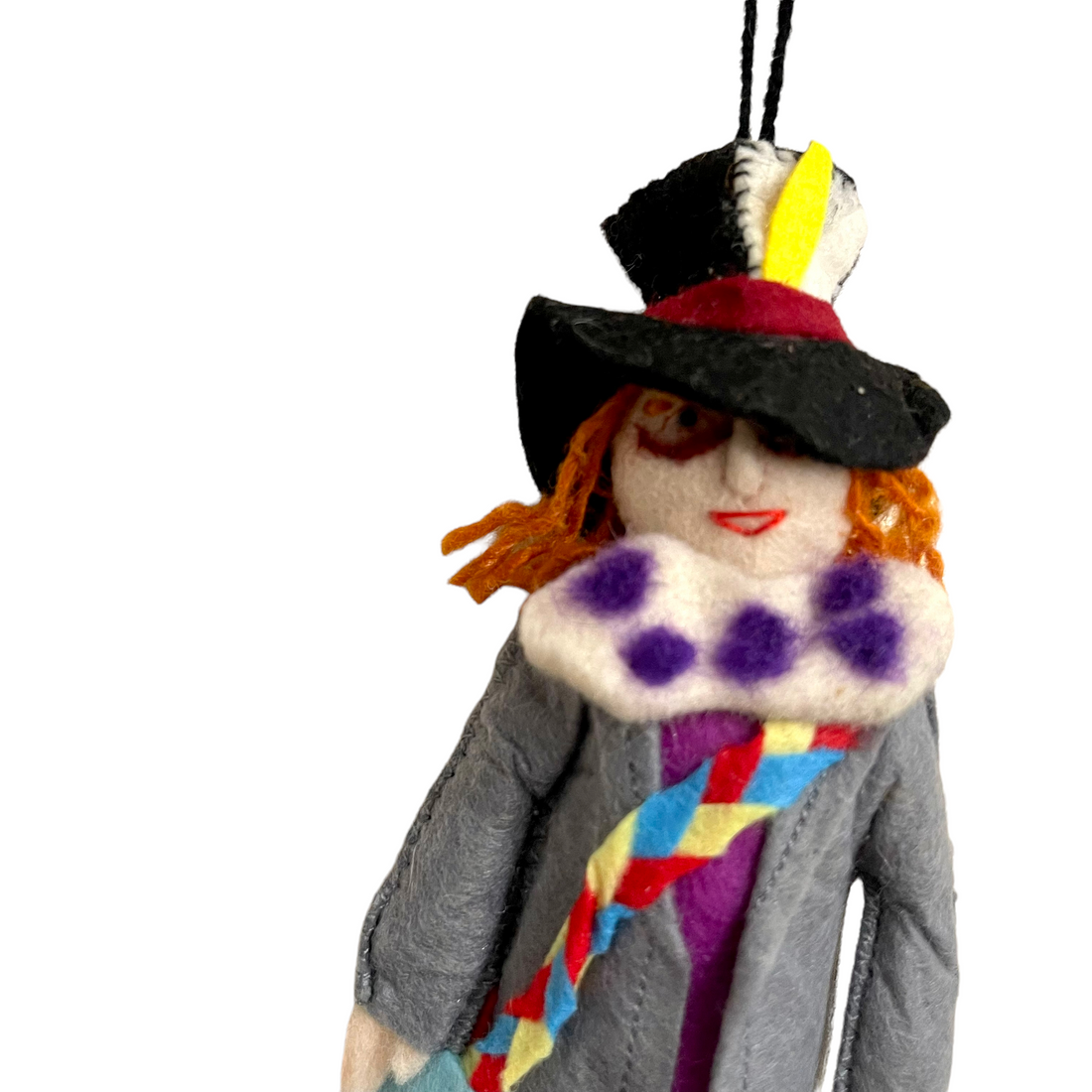 Handmade Felt Ornament - Mad Hatter