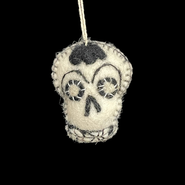 Handmade Felt Ornament - Skulls