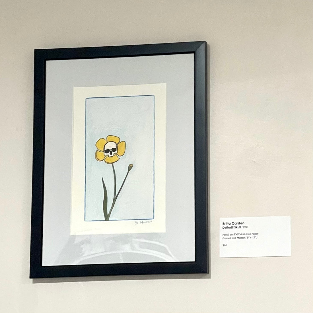 &quot;Daffodil Skull&quot; by Britta Gomez