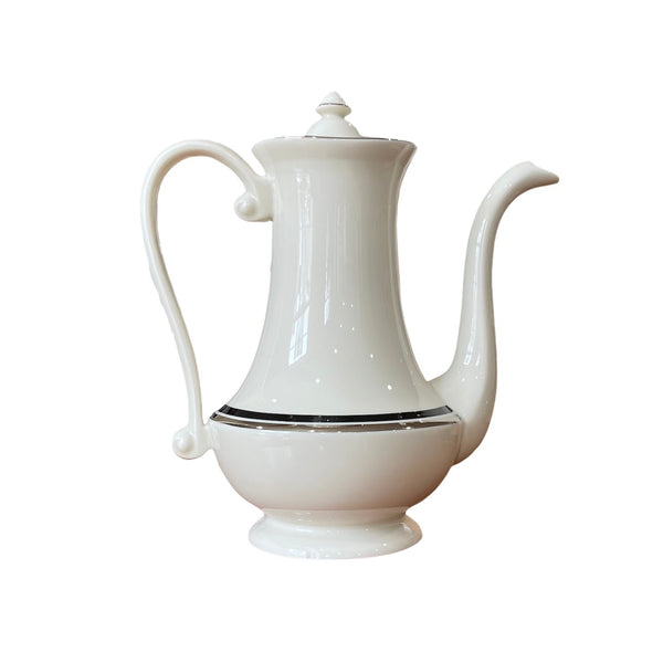 Vintage Teapot - White with Black/Gold Trim (Edgerton Solitaire)