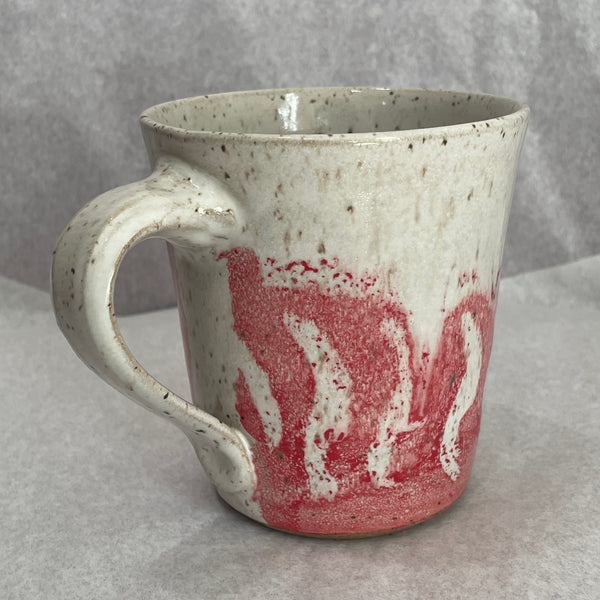 Klay Haus Pottery Mug - White & Red