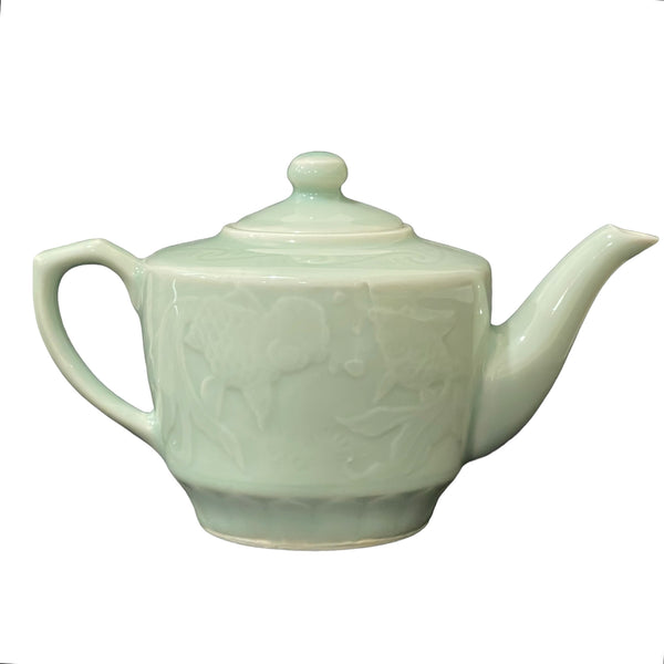 Vintage Teapot - Celadon Koi (Chinese, 1960s)