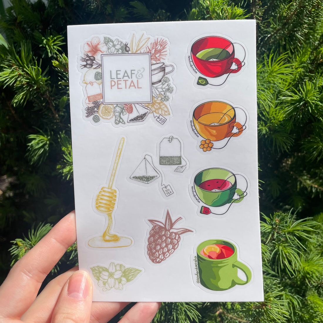 Vinyl Sticker Sheet - Leaf &amp; Petal