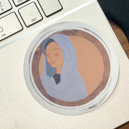Vinyl Sticker - Weeping Mary Iconography