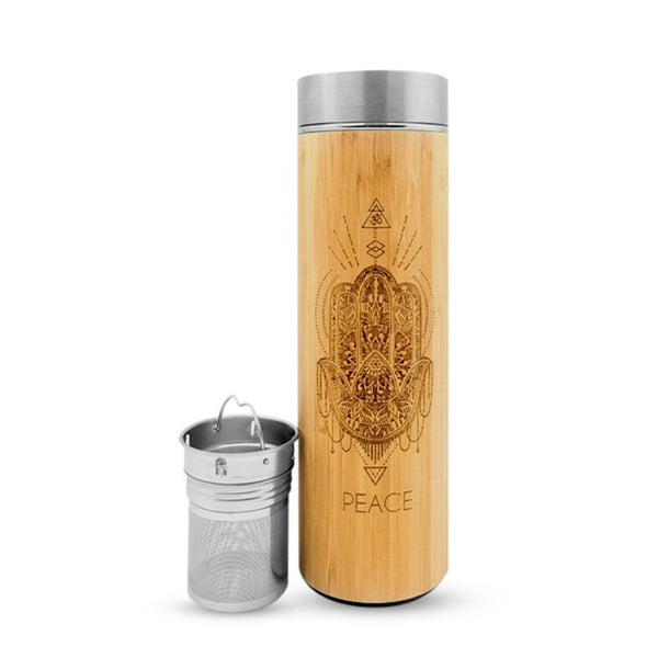 Bamboo Water Bottle - Peace (16.9 oz)