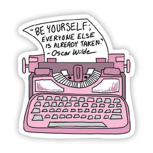 Vinyl Sticker - Oscar Wilde Typewriter