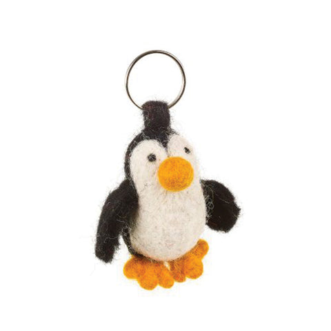Handmade Felt Keyring - Penguin