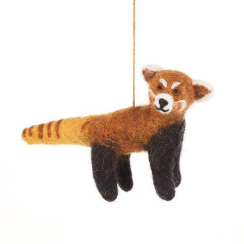 Handmade Felt Ornament - Red Panda
