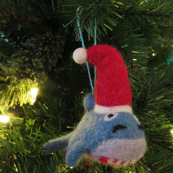 Handmade Felt Ornament - Santa Jaws