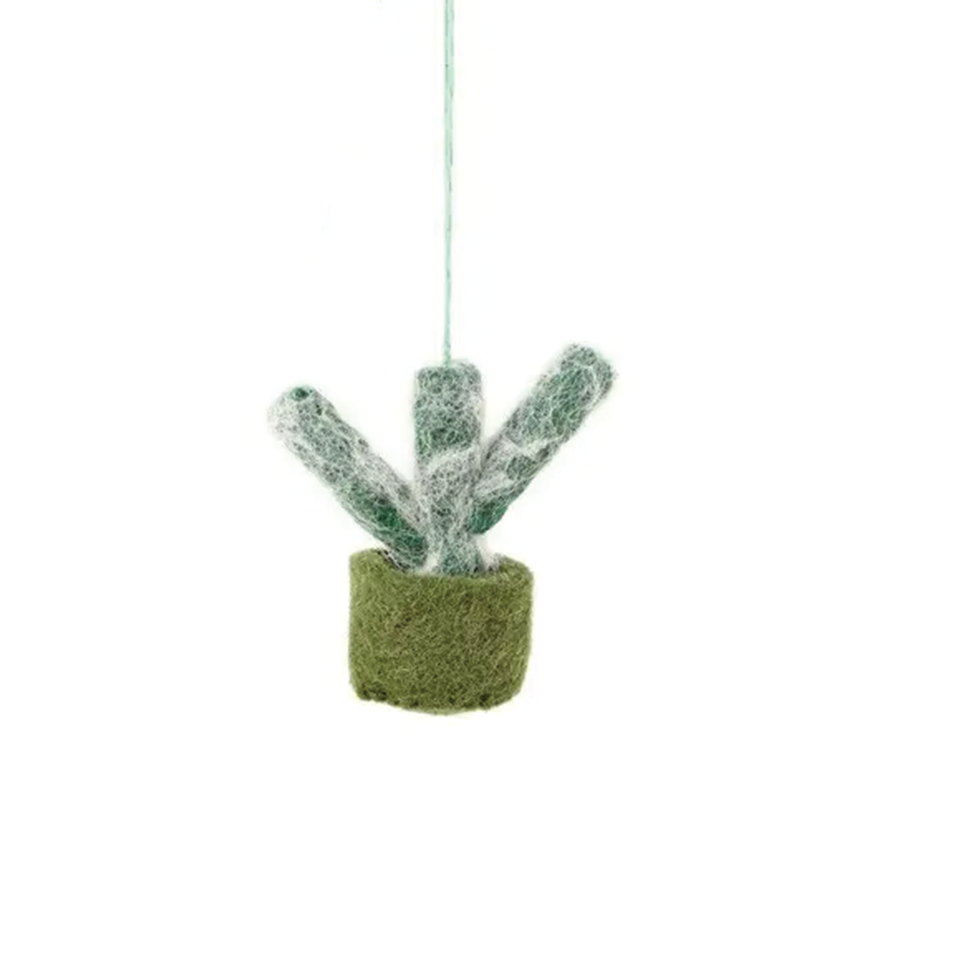 Handmade Felt Miniature Plant -  Tall Espostoa Cactus